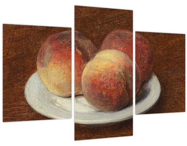 Obraz - Henri Fantin-Latour, Three Peaches on a Plate, reprodukcia (90x60 cm)