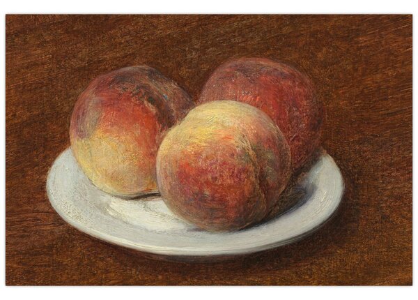 Obraz - Henri Fantin-Latour, Three Peaches on a Plate, reprodukcia (90x60 cm)