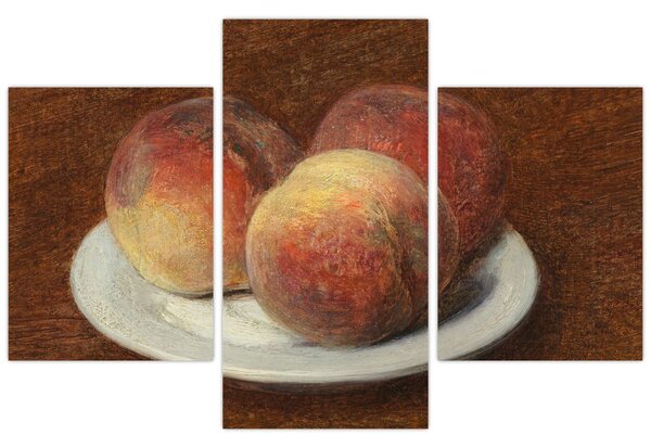 Obraz - Henri Fantin-Latour, Three Peaches on a Plate, reprodukcia (90x60 cm)