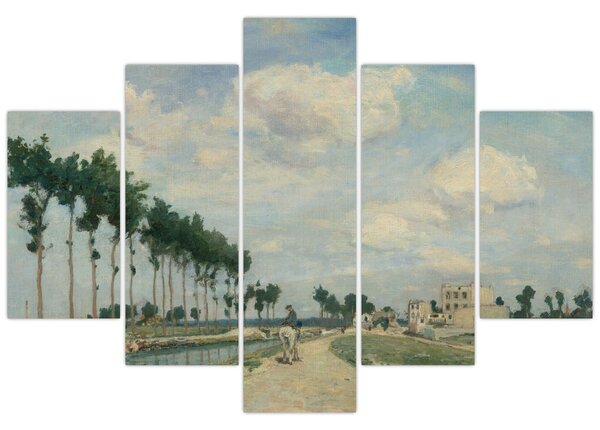 Obraz - Johan Barthold Jongkind, The Towpath, reprodukcia (150x105 cm)