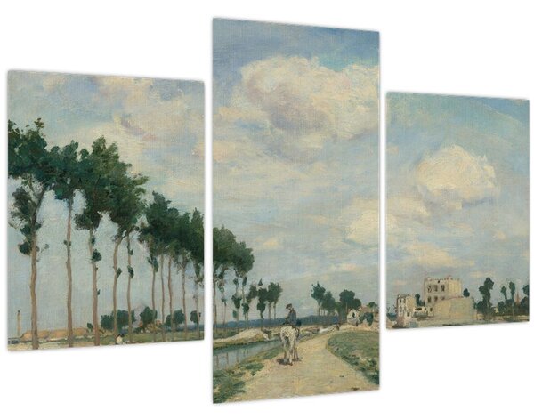 Obraz - Johan Barthold Jongkind, The Towpath, reprodukcia (90x60 cm)