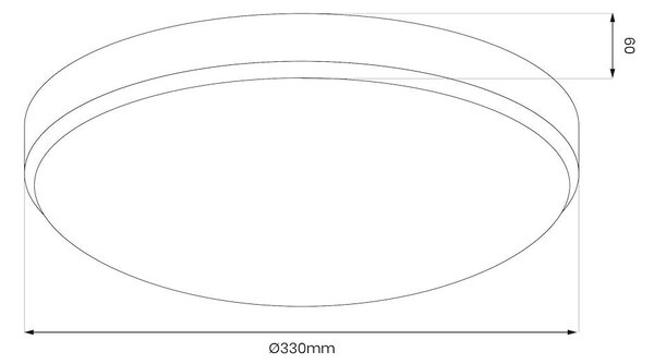 Stropné LED svietidlo Maya, 1x LED 15w, 4000k, b