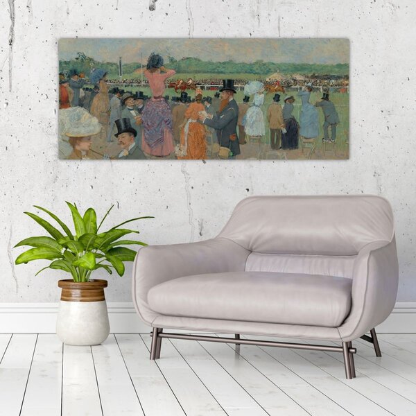 Obraz - Jean-Louis Forain, The Races at Longchamp, reprodukcia (120x50 cm)