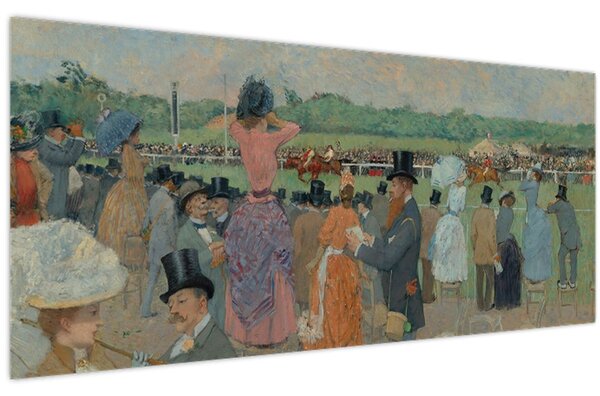Obraz - Jean-Louis Forain, The Races at Longchamp, reprodukcia (120x50 cm)
