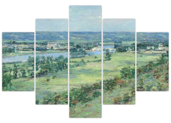 Obraz - Theodore Robinson, The Valley of the Seine, From the Hills of Giverny, reprodukcia (150x105 cm)