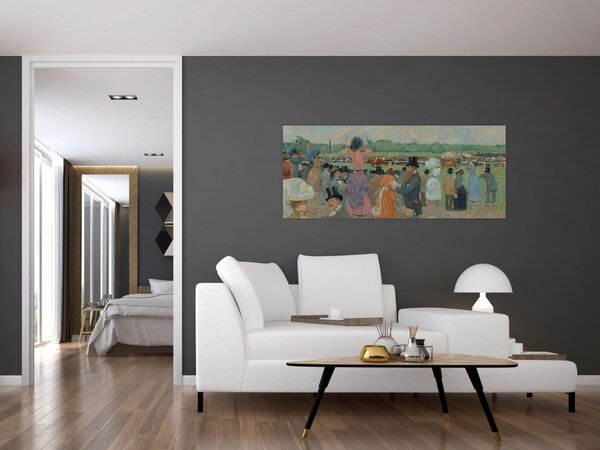 Obraz - Jean-Louis Forain, The Races at Longchamp, reprodukcia (120x50 cm)
