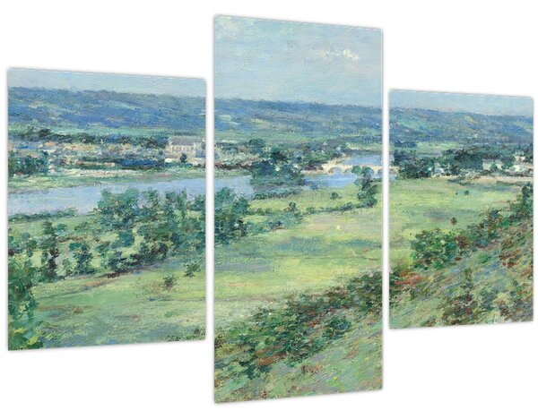 Obraz - Theodore Robinson, The Valley of the Seine, From the Hills of Giverny, reprodukcia (90x60 cm)