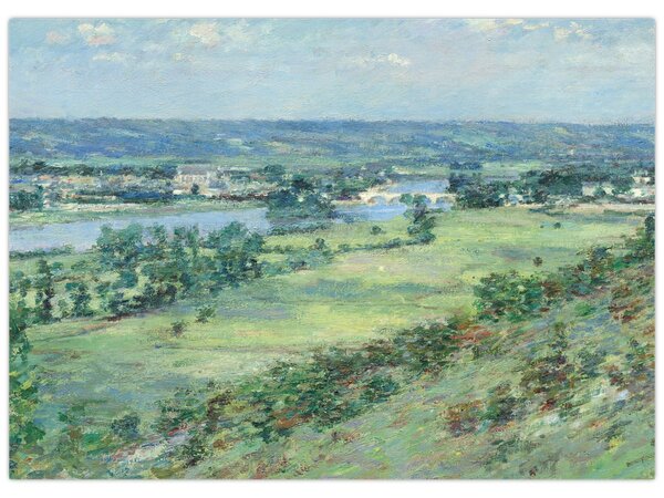 Obraz - Theodore Robinson, The Valley of the Seine, From the Hills of Giverny, reprodukcia (70x50 cm)