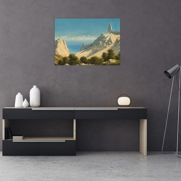 Obraz - Georg Emil Libert, View of Sommerspiret, the Cliffs of Møn, reprodukcia (70x50 cm)