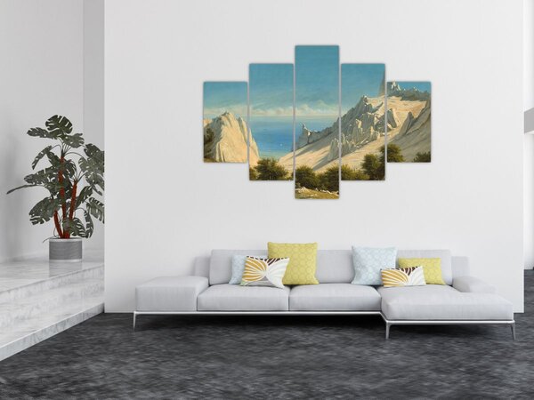 Obraz - Georg Emil Libert, View of Sommerspiret, the Cliffs of Møn, reprodukcia (150x105 cm)