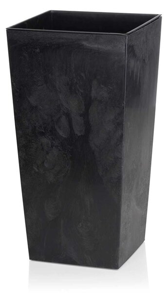PLASTOVÝ KVETINÁČ PORTO SADA 3KS 67,7X35 CM+46,5X25 CM+57X30 CM IMITÁCIA BETÓNU ČIERNA