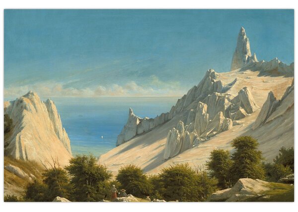 Obraz - Georg Emil Libert, View of Sommerspiret, the Cliffs of Møn, reprodukcia (90x60 cm)