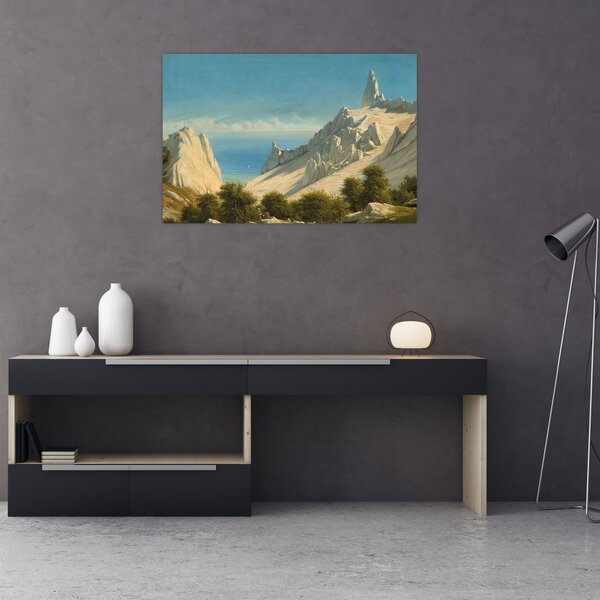 Obraz - Georg Emil Libert, View of Sommerspiret, the Cliffs of Møn, reprodukcia (90x60 cm)