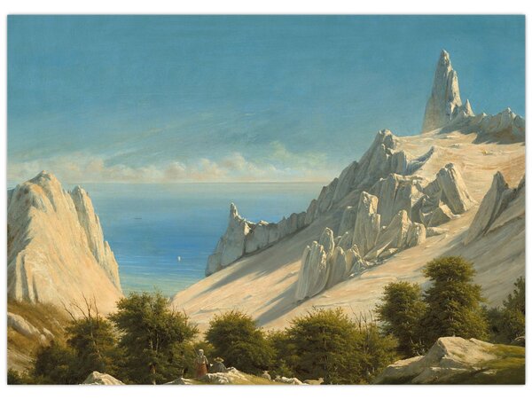 Obraz - Georg Emil Libert, View of Sommerspiret, the Cliffs of Møn, reprodukcia (70x50 cm)