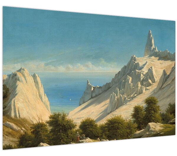 Obraz - Georg Emil Libert, View of Sommerspiret, the Cliffs of Møn, reprodukcia (90x60 cm)