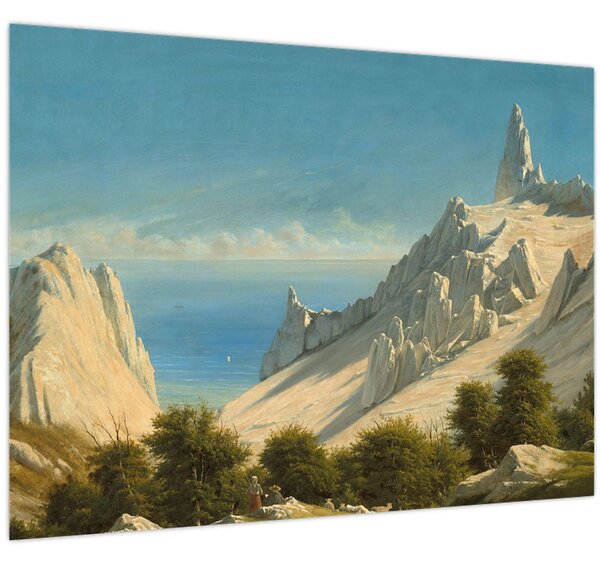 Obraz - Georg Emil Libert, View of Sommerspiret, the Cliffs of Møn, reprodukcia (70x50 cm)