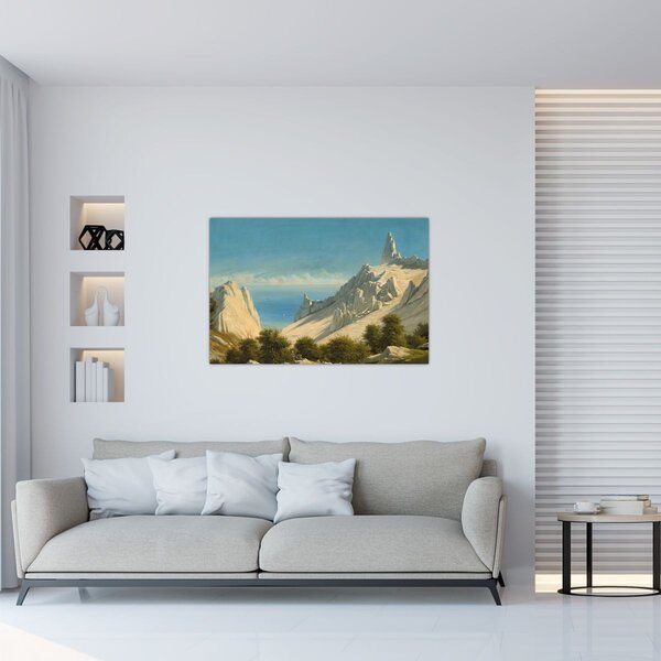 Obraz - Georg Emil Libert, View of Sommerspiret, the Cliffs of Møn, reprodukcia (90x60 cm)