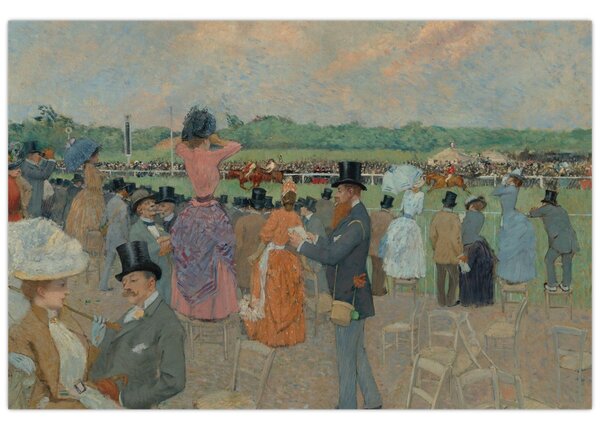 Obraz - Jean-Louis Forain, The Races at Longchamp, reprodukcia (90x60 cm)