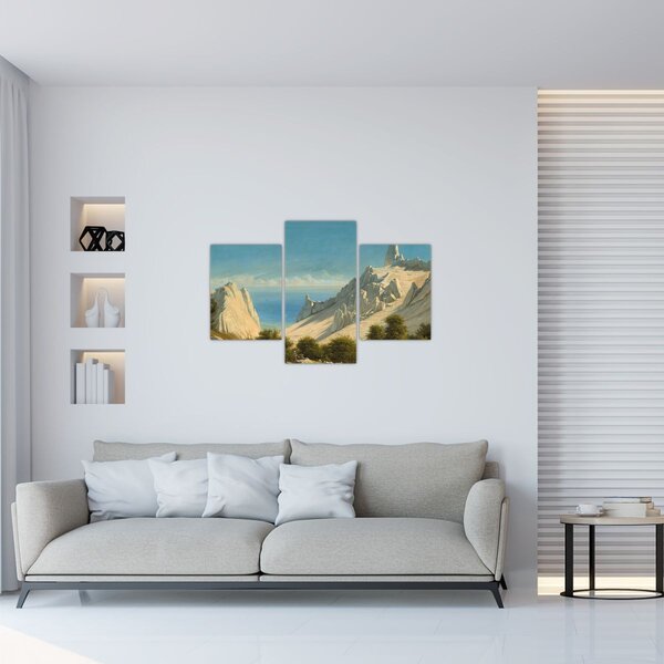 Obraz - Georg Emil Libert, View of Sommerspiret, the Cliffs of Møn, reprodukcia (90x60 cm)