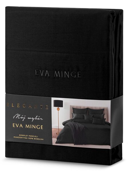 MAKOSATÉNOVÉ OBLIEČKY EVA MINGE ELEGANT1B 160X200 CM, 2 KS 70X80 CM ČIERNE
