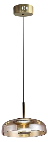 Závesné svietidlo Vetro, 1x jantárové sklenené tienidlo, g