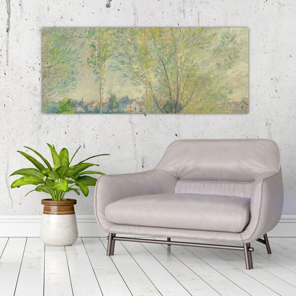 Obraz - Claude Monet, The Willows, reprodukcia (120x50 cm)