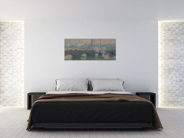 Obraz - Claude Monet, Waterloo Bridge, Gray Day, reprodukcia (120x50 cm)