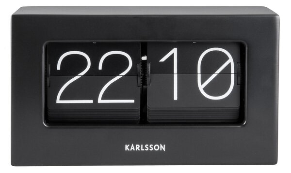 NÁSTENNÉ HODINY čierna 20,5/11,5/7 cm Karlsson - Hodiny, Online Only