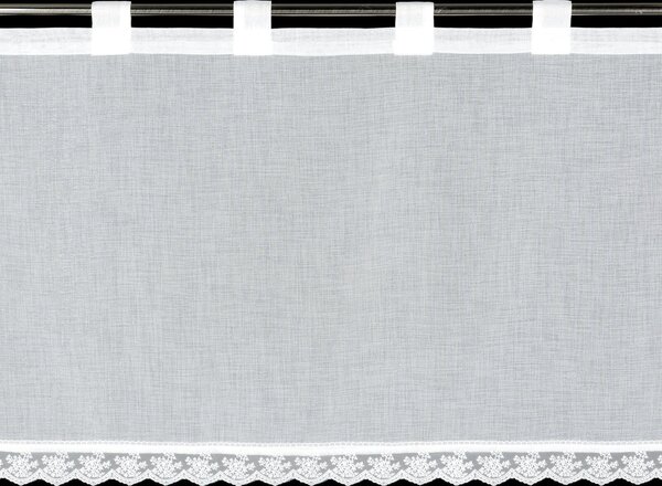 KRÁTKA ZÁCLONA NA PÚTKACH SUZAN 150X70 CM BIELA
