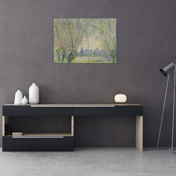 Obraz - Claude Monet, Woman Seated under the Willows, reprodukcia (70x50 cm)