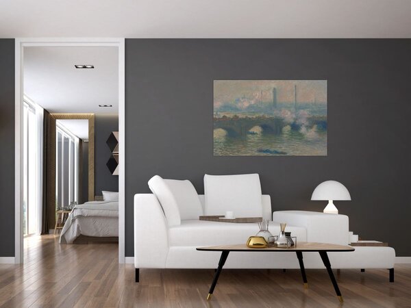 Obraz - Claude Monet, Waterloo Bridge, Gray Day, reprodukcia (90x60 cm)