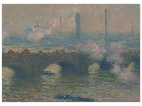 Obraz - Claude Monet, Waterloo Bridge, Gray Day, reprodukcia (70x50 cm)