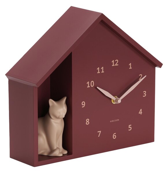 NÁSTENNÉ HODINY bordová 24.9/27 cm Karlsson - Hodiny, Online Only