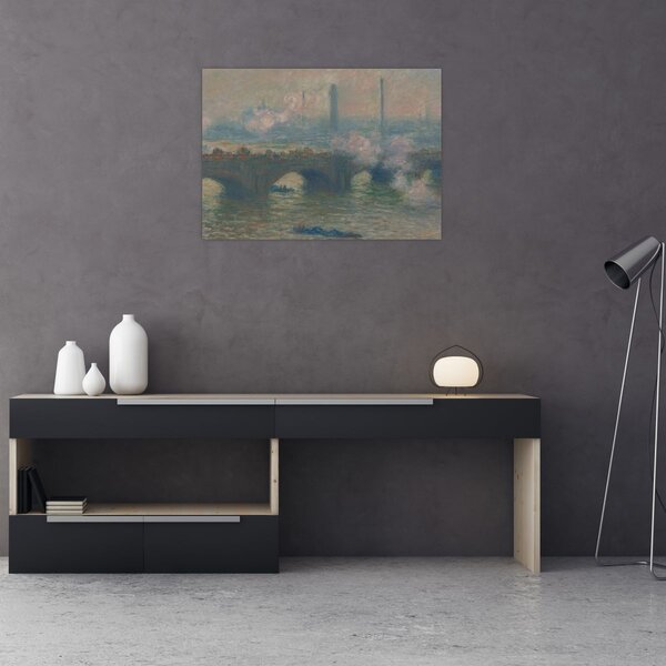 Obraz - Claude Monet, Waterloo Bridge, Gray Day, reprodukcia (70x50 cm)