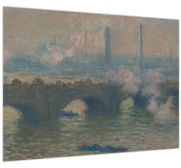 Obraz - Claude Monet, Waterloo Bridge, Gray Day, reprodukcia (70x50 cm)