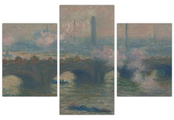 Obraz - Claude Monet, Waterloo Bridge, Gray Day, reprodukcia (90x60 cm)