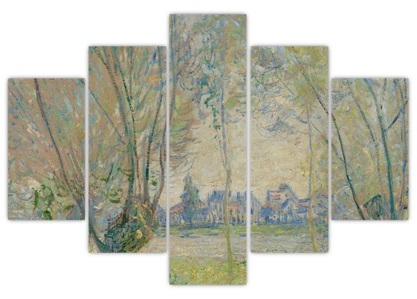 Obraz - Claude Monet, Woman Seated under the Willows, reprodukcia (150x105 cm)