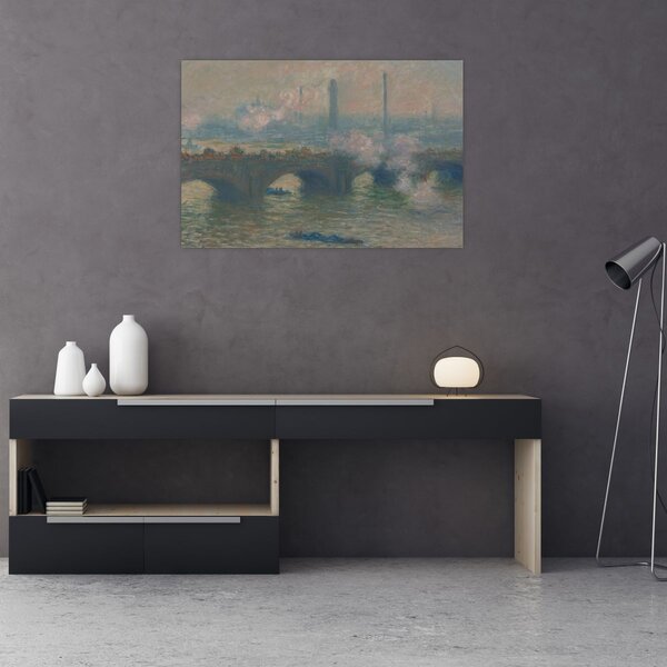 Obraz - Claude Monet, Waterloo Bridge, Gray Day, reprodukcia (90x60 cm)