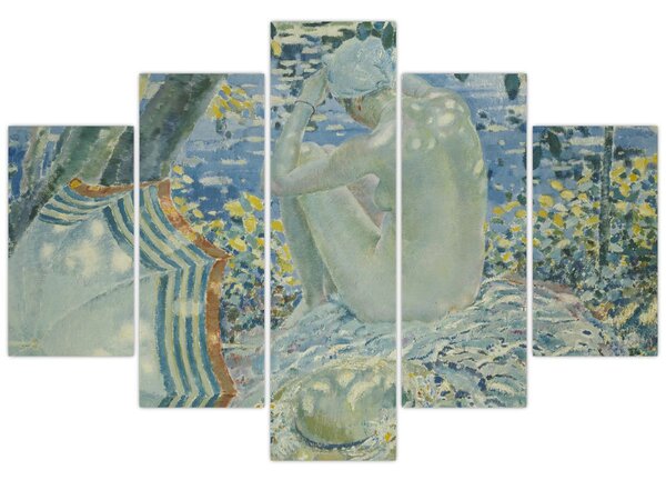 Obraz - Frederick Carl Frieseke, On the Bank, reprodukcia (150x105 cm)