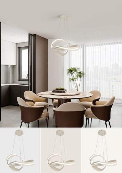 ZÁVESNÉ LED SVIETIDLO, 52/52/120 cm Novel - Interiérové svietidlá