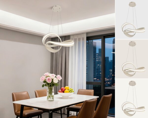 ZÁVESNÉ LED SVIETIDLO, 52/52/120 cm Novel - Interiérové svietidlá