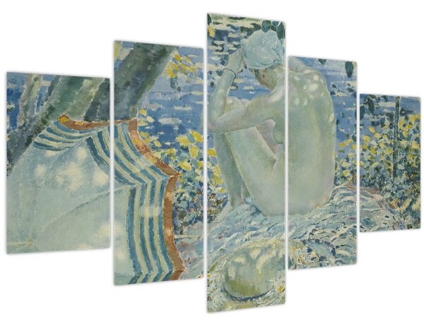 Obraz - Frederick Carl Frieseke, On the Bank, reprodukcia (150x105 cm)