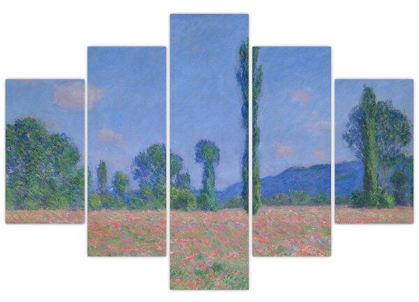 Obraz - Claude Monet, Poppy Field (Giverny), reprodukcia (150x105 cm)