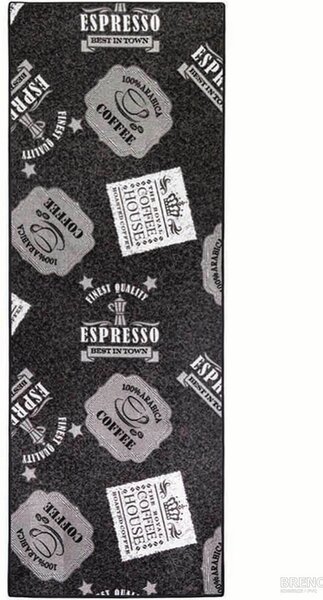 Koberce Breno Kusový koberec COFFEE PATTERN 95, čierna, viacfarebná