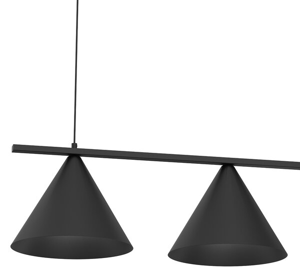 Závesné svietidlo Capital, 3x čierne kovové tienidlo, (fi 30cm), b