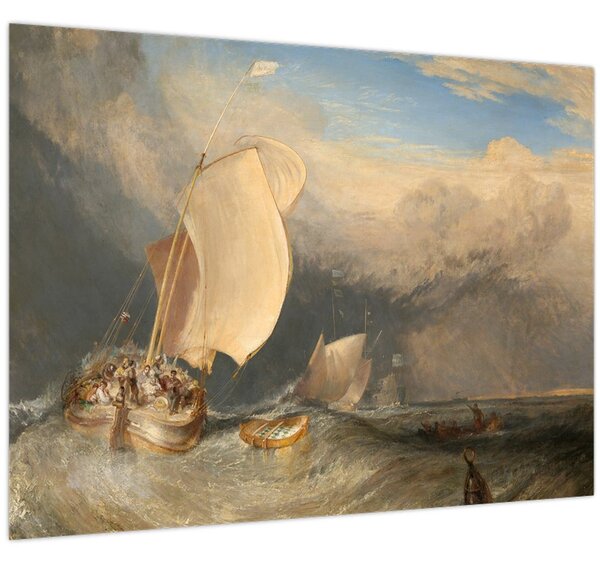 Obraz - William Turner, Fishing Boats with Hucksters Bargaining for Fish, reprodukcia (70x50 cm)