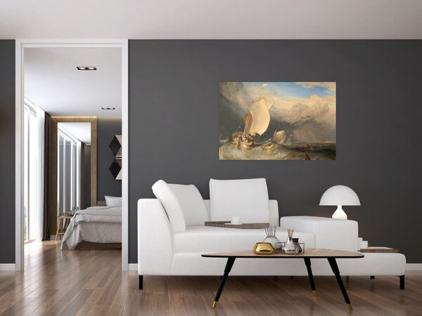 Obraz - William Turner, Fishing Boats with Hucksters Bargaining for Fish, reprodukcia (90x60 cm)