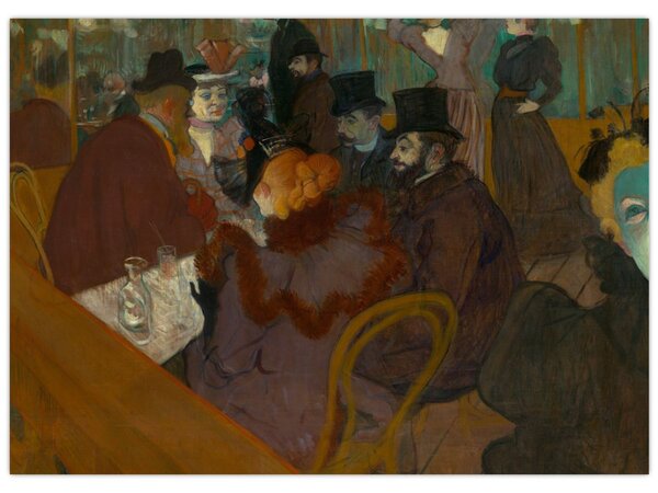 Obraz - Henri de Toulouse-Lautrec, At the Moulin Rouge, reprodukcia (70x50 cm)