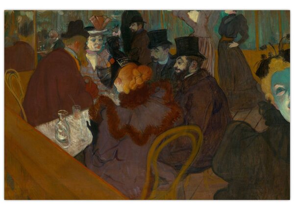 Obraz - Henri de Toulouse-Lautrec, At the Moulin Rouge, reprodukcia (90x60 cm)