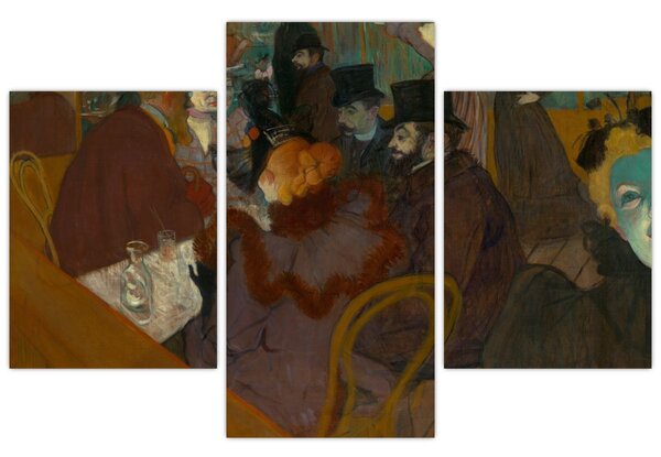 Obraz - Henri de Toulouse-Lautrec, At the Moulin Rouge, reprodukcia (90x60 cm)